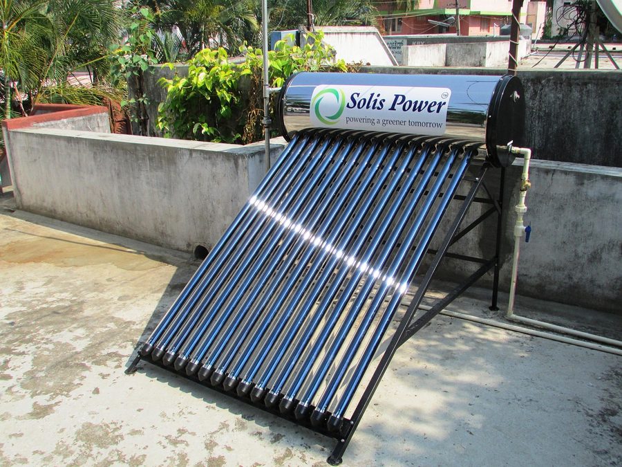 Hot water system installed on site
